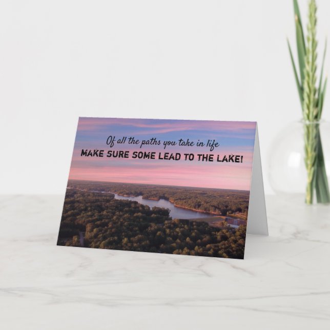 Diríjase a la tarjeta de felicitación Lake (Anverso)