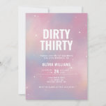 Dirty Thirty Pink Galaxy Invitación de cumpleaños<br><div class="desc">Dirty Thirty Pink Galaxy Invitación de cumpleaños</div>