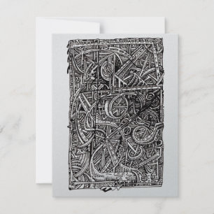 Dis-junction, Tarjeta plana de dibujo con tinta (p