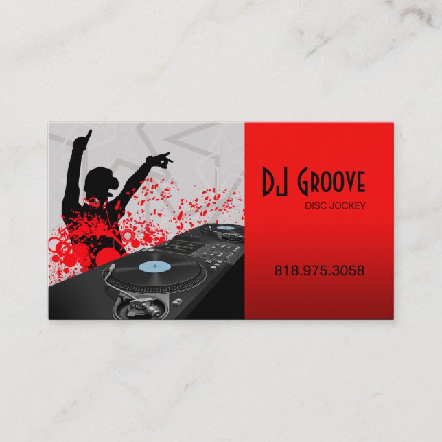 Disc jockey del disc jockey de Hip Hop - tarjeta (Anverso)