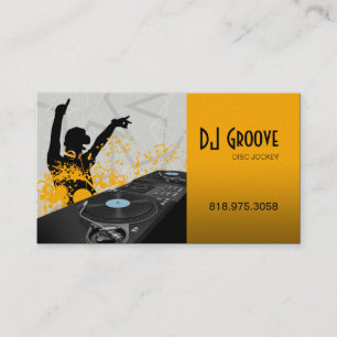 Disc jockey del disc jockey de Hip Hop - tarjeta