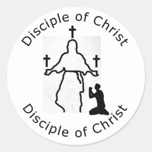 Discípulo del Pegatina de la Ronda de Cristo