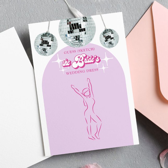 Disco Adivina tarjeta de juego Dress Bridal Shower (Subido por el creador)