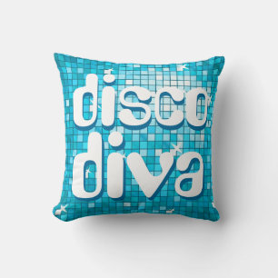 Disco Azulejos Azul 'disco diva' tirando almohada