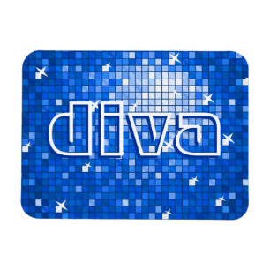 Disco Azulejos Dark Blue 'diva' premium imán
