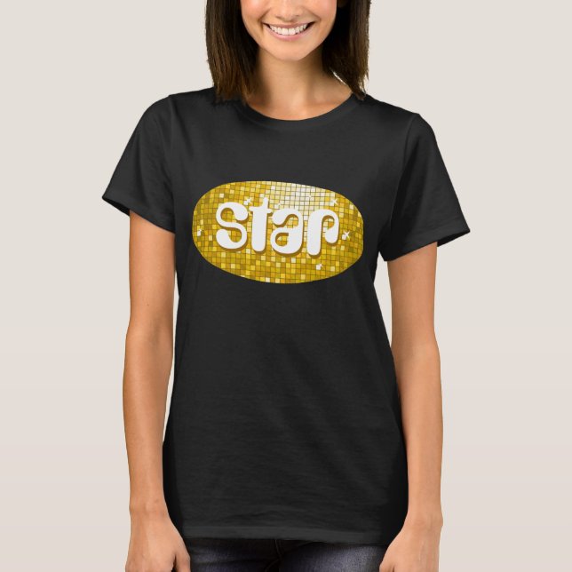 Disco Azulejos "Gold" camiseta 'star' negro (Anverso)