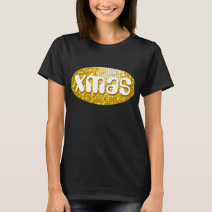Disco Azulejos "Gold" camiseta 'xmas' negro