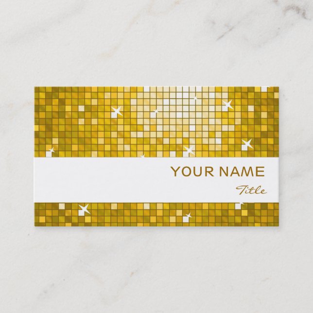 Disco Azulejos "Gold" tarjeta de negocios raya bla (Anverso)