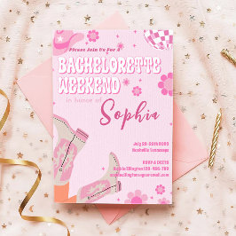 Disco Bachelorette Invitación Itineraria Fin de Se