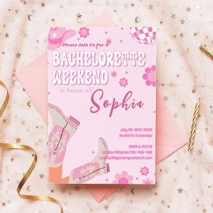 Disco Bachelorette Invitación Itineraria Fin de Se