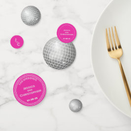 Disco Ball Confetti Personalizado Groovy Purple