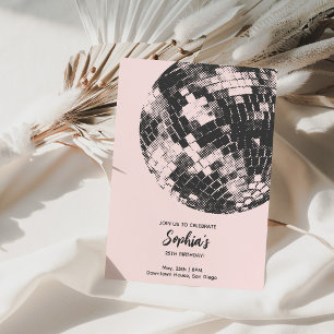Disco Ball Invitación de cumpleaños Retro Groovy D