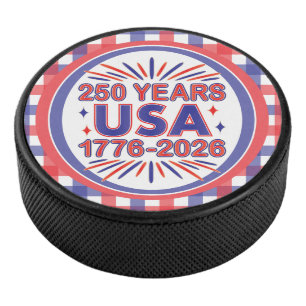 Disco De Hockey 250 años EE.UU. 1776-2026 Semiquincentenario