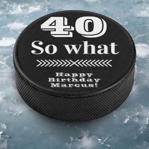 Disco De Hockey 40 así que qué gracioso presupuesto 40 cumpleaños