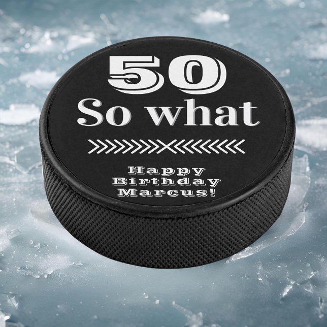 Disco De Hockey 50 así que qué gracioso presupuesto 50 cumpleaños (Subido por el creador)