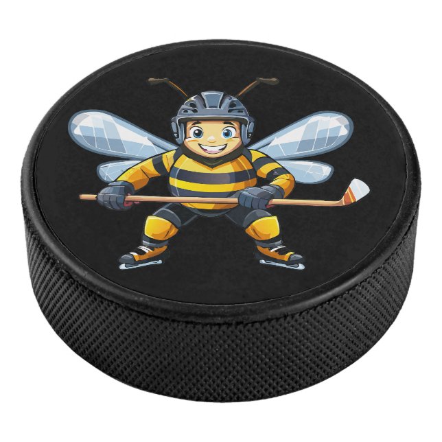 Disco De Hockey abeja melífera europea (Apis mellifera) (3/4)