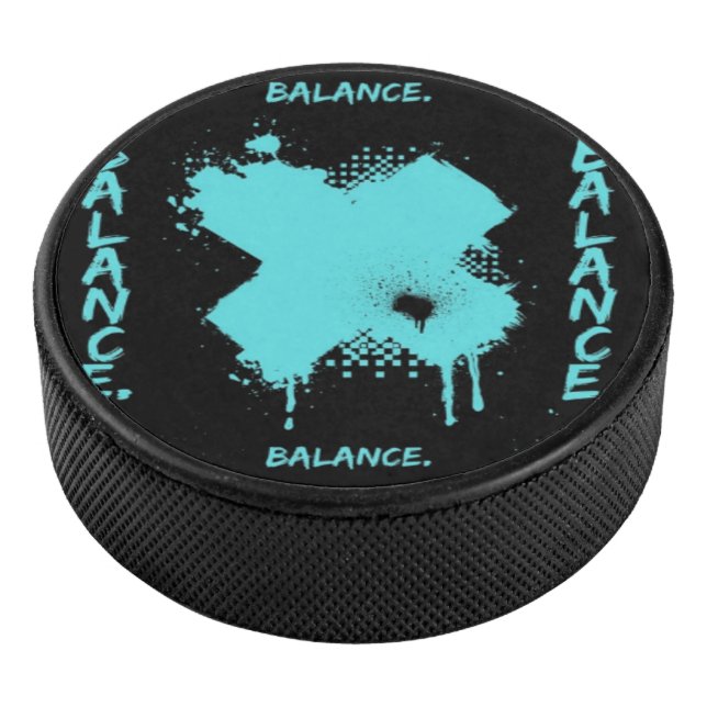 Disco de Hockey Abstracto en Equilibrio - Cyberpun (3/4)