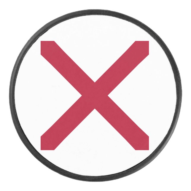 Disco De Hockey Alabama: Bandera de St Andrew Crimson (Anverso)