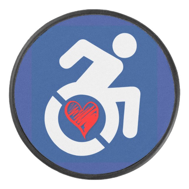 Disco De Hockey Amar a los discapacitados (Anverso)