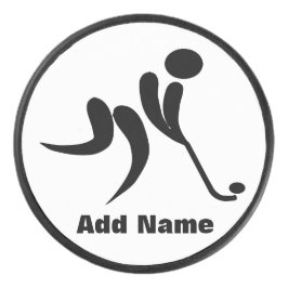 Disco De Hockey Añadir nombre Jugador de hockey Palo de palo Blanc
