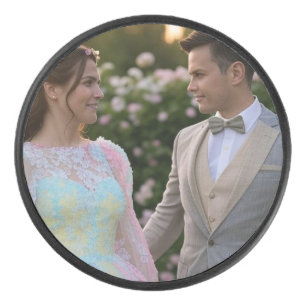 Disco De Hockey Añadir Personalizar de fotografía Boda