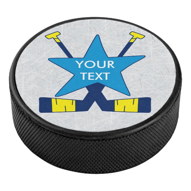 Disco De Hockey Añadir tu texto o número de hockey sobre hielo Goa (3/4)