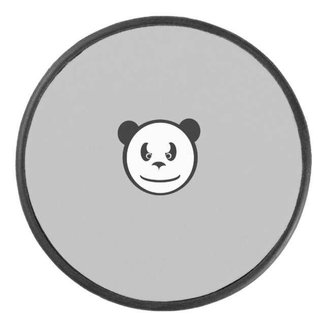 Disco De Hockey Angry Panda Hockey Puck (Anverso)
