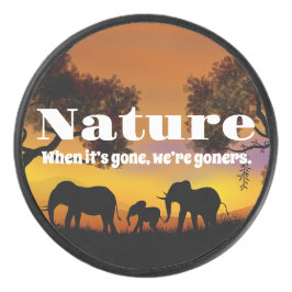 Disco De Hockey Aprecie el cargador inalámbrico de naturaleza y el