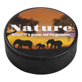 Disco De Hockey Aprecie el cargador inalámbrico de naturaleza y el
