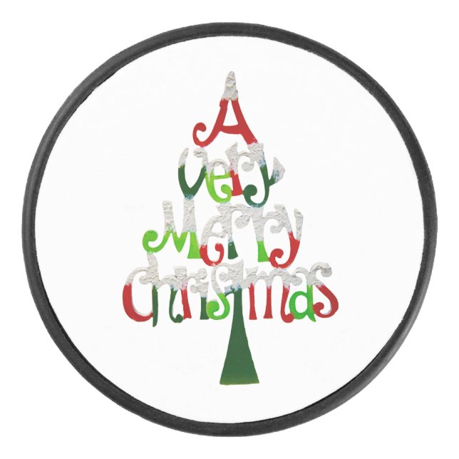 Disco De Hockey Árbol de Navidad muy divertido (Anverso)
