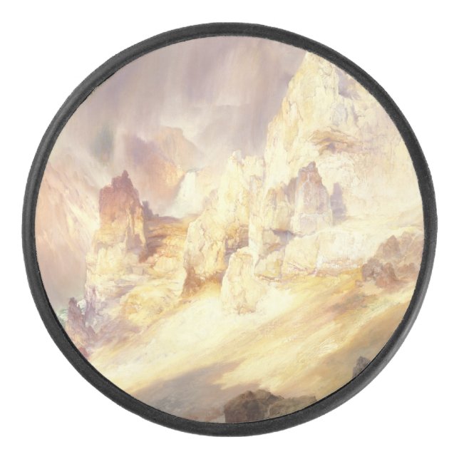 Disco De Hockey Arcoiris sobre piedra amarilla, Moran 1900 (Anverso)