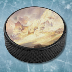 Disco De Hockey Arcoiris sobre piedra amarilla, Moran 1900