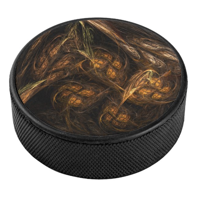 Disco De Hockey Arte abstracto de la Madre Tierra (3/4)