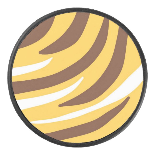 Disco De Hockey arte abstracto de tigres (Anverso)