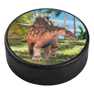 Disco De Hockey Arte prehistórico de Kentrosaurus Dinosaurio Jungl