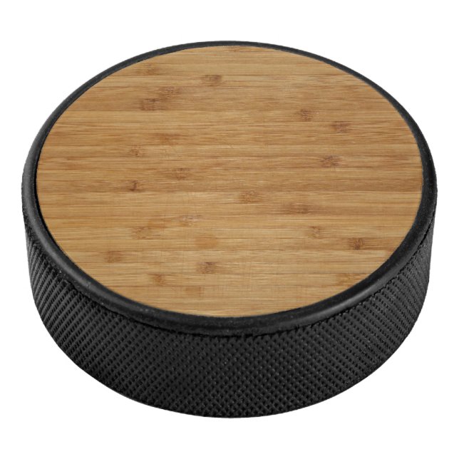 Disco De Hockey Aspecto de textura de madera de bambú (3/4)