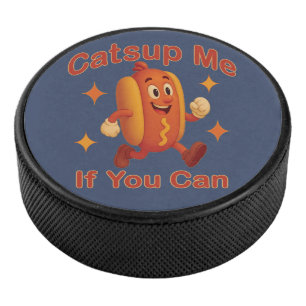 Disco De Hockey Atrápenme Si Puedes Comer Perro Caliente - Ketchup
