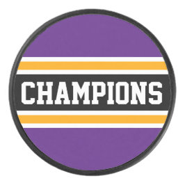 Disco De Hockey Audaces CHAMPIONS Fun Athletic Purple Black Stripe