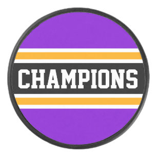Disco De Hockey Audaces CHAMPIONS Fun Bright Purple Strips