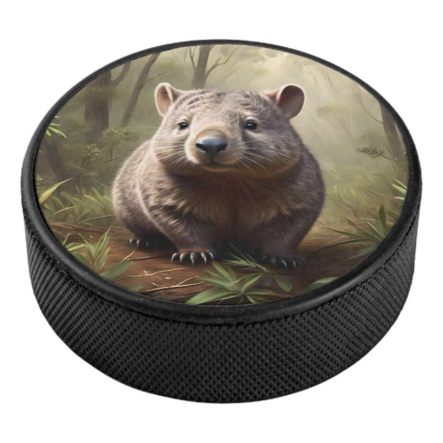 Disco De Hockey Aussie Wombat En El Aussie Bushland, (3/4)
