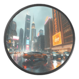 Disco De Hockey Autos de la ciudad de Cyberpunk Skyscrapper