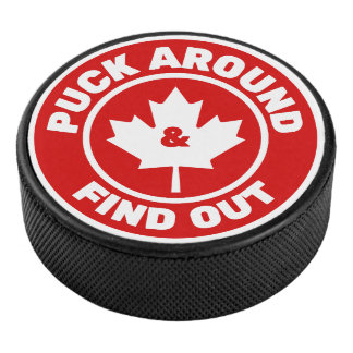Disco De Hockey Averigua y descubre la hoja de arce canadiense