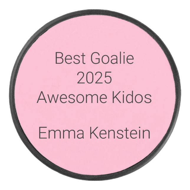 Disco De Hockey Award in Carnation Pink:  (Anverso)