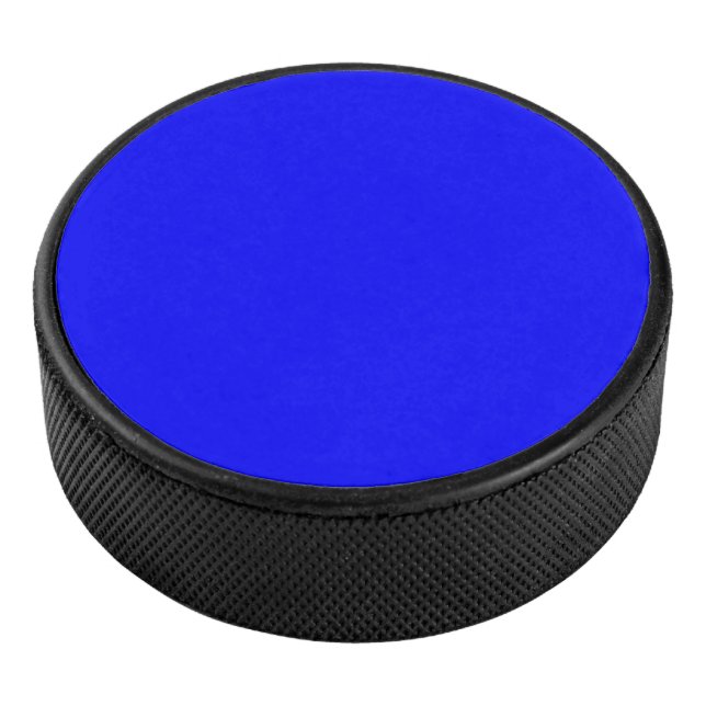 Disco De Hockey Azul (color sólido) (3/4)