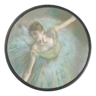 Disco De Hockey Bailarina en verde Edgar Degas