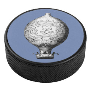 Disco De Hockey Balón de aire caliente de Montgolfier Vintage