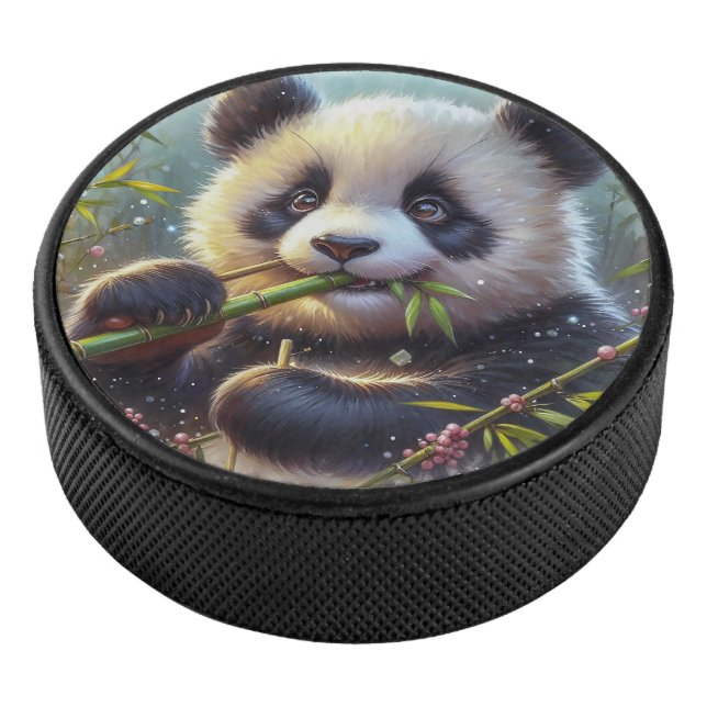 Disco De Hockey Bambú de oso panda adorable (3/4)