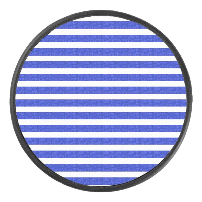 Disco De Hockey Bandas geométricas azules de Moda Guay (Anverso)