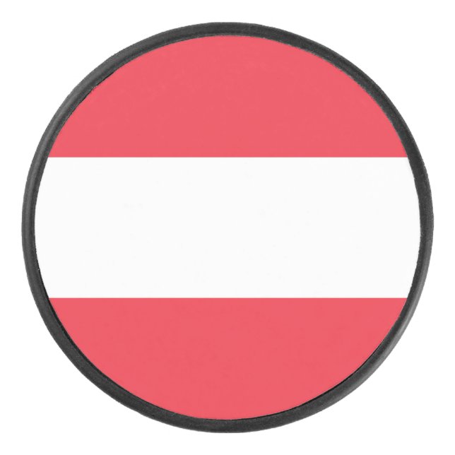 Disco De Hockey Bandera de Austria (Anverso)