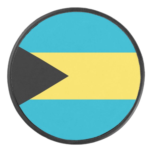 Disco De Hockey Bandera de Bahamas (Anverso)